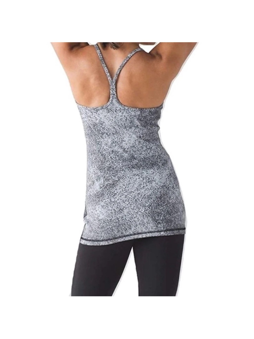 lululemon athletica Gray Marbled Y-back Tank